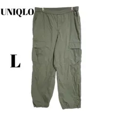 【ユニクロ】イージーカーゴパンツ カーキ ゆったり カジュアル　オリーブグリーン