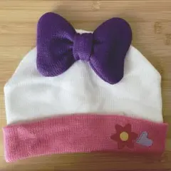 ディズニー デイジー 刺繍サイン入りニット帽