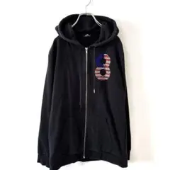 バーニングショー【L】ブラック スタッズ キラキラ フルジップ バックコンシャス