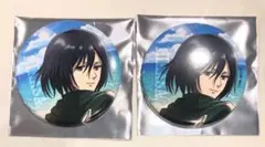 進撃の巨人　ミカサ　カラ鉄　缶バッジ　海