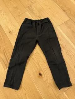 無印良品　ストレッチチノマチ付きテーパードパンツ 110 チャコールグレー