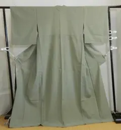 正絹・お召し織り単衣色無地着物・和名 豆がら茶色