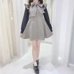 evelyn チェックリボンセットアップ