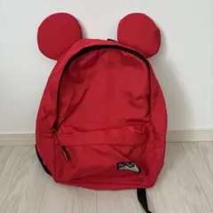 ディズニーリゾート限定品　ミッキーマウス　耳付きリュックサック　赤