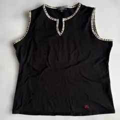 ✨美品✨バーバリーロンドン　ノバチェック　黒　ノースリーブ　タンクトップ　2XL