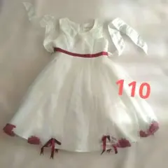 花柄刺繍付きドレス 110サイズ