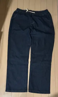 【新品】ウエストゴム ダークブルーデニム ストレート 5XL