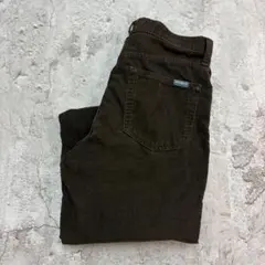 も*ロ様 Eddie Bauer　コーデュロイパンツ　W33 L32　ダークブラ