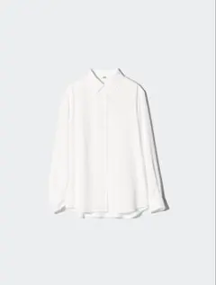 ユニクロ　レーヨンブラウス　ホワイト　XL