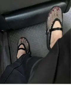 サンダル メッシュ レディース パンプス フラット ペタンコ シューズ