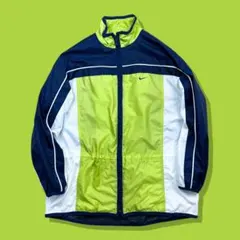 90s NIKE ナイキ ナイロンジャケット グリーン ネイビー ホワイト