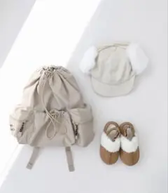 morinorinkle リュック　淡薄橙　しまむら　親子リンク　キッズ