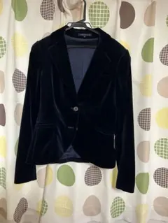 美品セオリー theoryネイビー ベルベット ジャケット　サイズ2