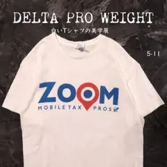 DELTA PRO WEIGHT 白Tシャツ 企業ロゴ　ZOOM 好配色