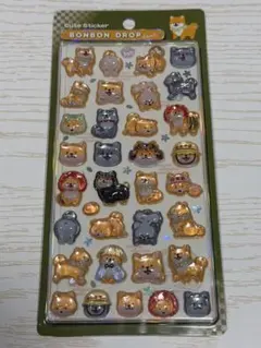 ボンボンドロップシール　和柄　正規品　オリジナル　 柴犬