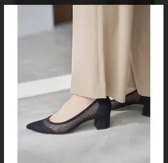 LE TALON 4.5cmポインテッドネットパンプス