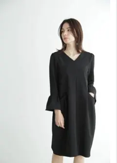 美品　ジルスチュアート JILL STUART ストレッチダブルクロスドレス　黒