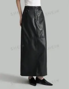 【新品未使用】　SHEIN レザーロングスカート　XSサイズ