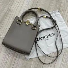 【極美品】ZANCHETTI ZETA ショルダーバッグ 2way グレージュのサムネイル