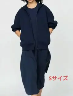 美品　ユニクロC　スウェット　オーバーサイズ　フルジップパーカ　男女共用　S