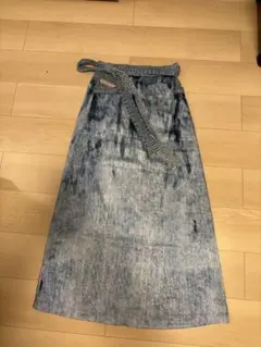 Diesel デニムブルー タイトロングスカートラップスカートのサムネイル