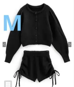 送料無料‼️カーディガンxドロストショートパンツニットセットアップ