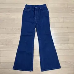 ダークブルー ハイウエスト フレアパンツのサムネイル