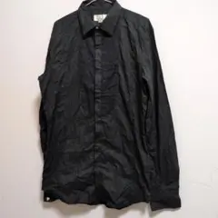 DIESEL　メッシュパネル付き黒長袖ロングシャツＬサイズ　ドクロ