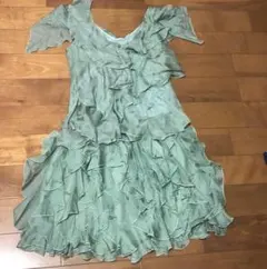 シルク100%セットアップ ワンピース(美品)