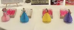 ディズニープリンセス ハニカムカード　結婚式　ドレス色当て