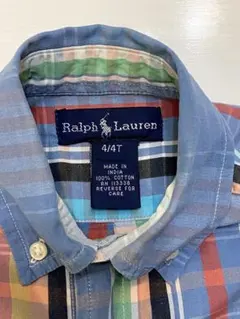 ⭐️Ralph Lauren チェック柄 長袖シャツ 4/4T