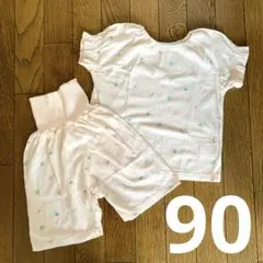ベビーパジャマ 上下セット アイスクリーム柄 腹巻付き 90㎝ 夏用 保育園のサムネイル