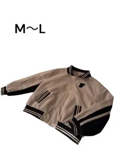 刺繍入りスタジャン風ジャケット　ジップアップM~L 冬物　韓国コーデ