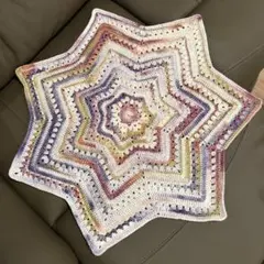 ハンドメイド かぎ針編み カラフルマルチカバー - メルカリ