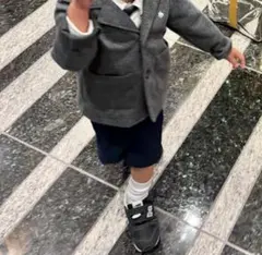 着用1回のみ！　フォーマルスーツ 95cm グレー系 七五三 結婚式　卒園　入園