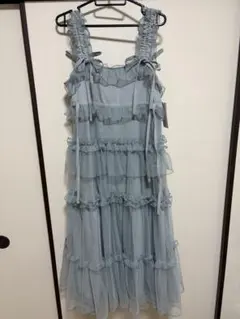 Merryjenny 新品未着用　フリル付きキャミワンピース ライトブルー