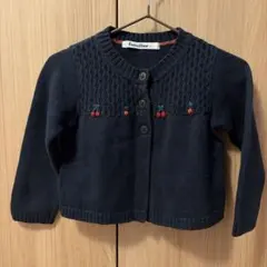 familiar さくらんぼ刺繍 カーディガン 80