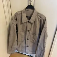 GU シェフジャケット XL オーバーサイズ　チェック柄ボタン付きジャケット