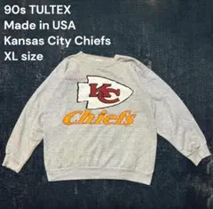 【90s USA製】NFL チーフス TULTEX スウェット XLアメフト