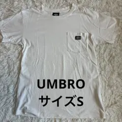 UMBRO アンブロ ポケットTシャツ S ホワイト 半袖 ワンポイ