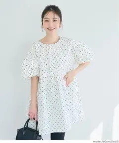 【新品未使用】　coca コカ　バックリボンチュニック　ドット