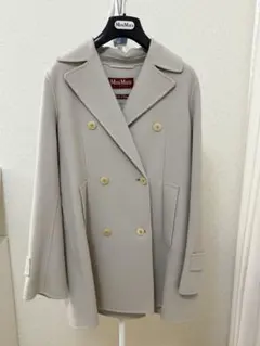 MaxMara ダブルブレストコート ライトグレー