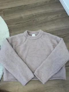 H&M レディース 長袖 シャギーニット ピンク