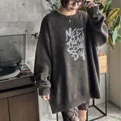 apres jour mignon ピグメント加工ニット ブラック フリー