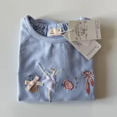 petit main【接触冷感】バレエモチーフTシャツ　半袖 80