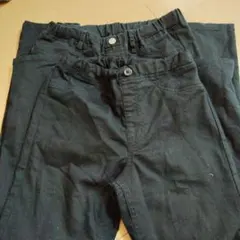 GU ブラックパンツ 2点セット　140センチ