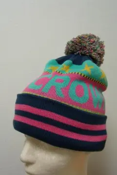 ロデオクラウンズRODEO CROWNS ボンボンニット帽子ワッチキャップ派手色