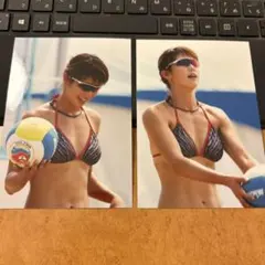 ビーチバレー　日本代表女子　二見　梓　 証明書付き　直筆サイン入りフォト ビーチバレー 日本代表女子 二見 梓 証明書付き 直筆サイン入り