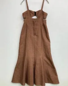 美品　完売品　ココディールCOCO DEAL チェック柄キャミワンピース