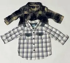 Baby GAP 長袖チェックシャツ 2枚セット70cm
